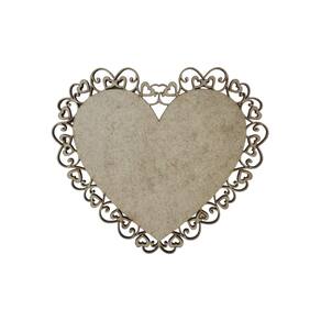 Placa Mdf Cru Artesanato Design Coração Aramado 30Cm