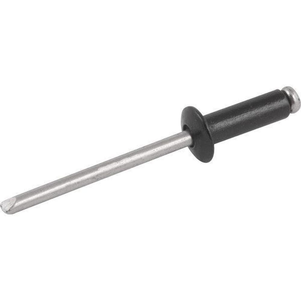 Rebite Alumínio Preto 4,0X16Mm 416 Com 1000 Peças - Vonder