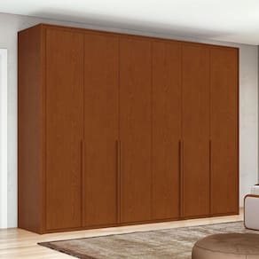 Guarda Roupa Casal Ambiente Imperatore 6 Portas Frassino com Kit Sapateira e Espelho – Lopas