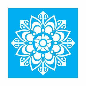 Stencil Tamako Mandala - 30X30Cm - Ref 9553