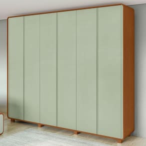 Guarda Roupa Casal Ambiente Loop 6 Portas Frassino Salvia com Pés – Lopas