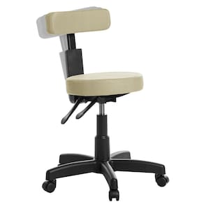 Cadeira Mocho Ergonômica Estética Odontologia Bege Rce