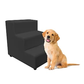 Escada Pet 3 Degraus Estofada - KF Móveis - Cinza - 30 kg