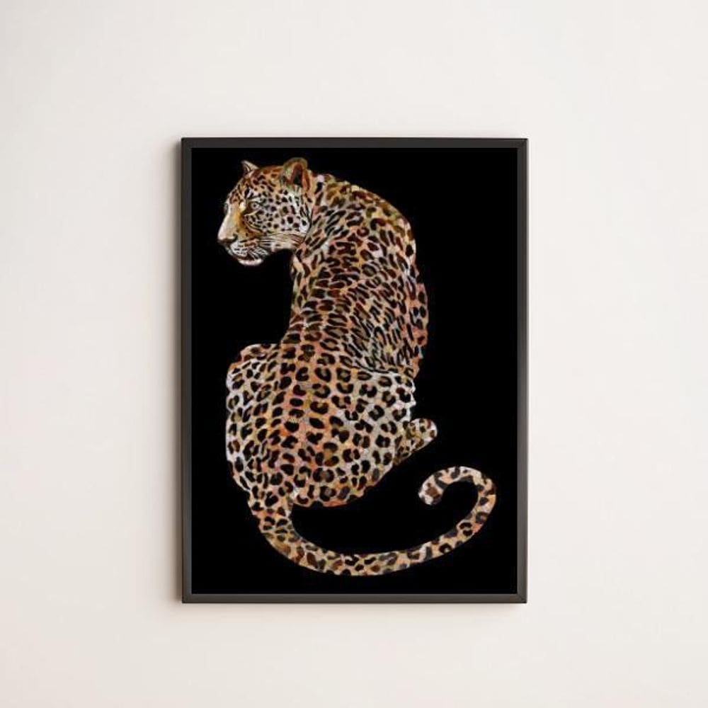 Quadro Decorativo Onça Vitral 45X34Cm