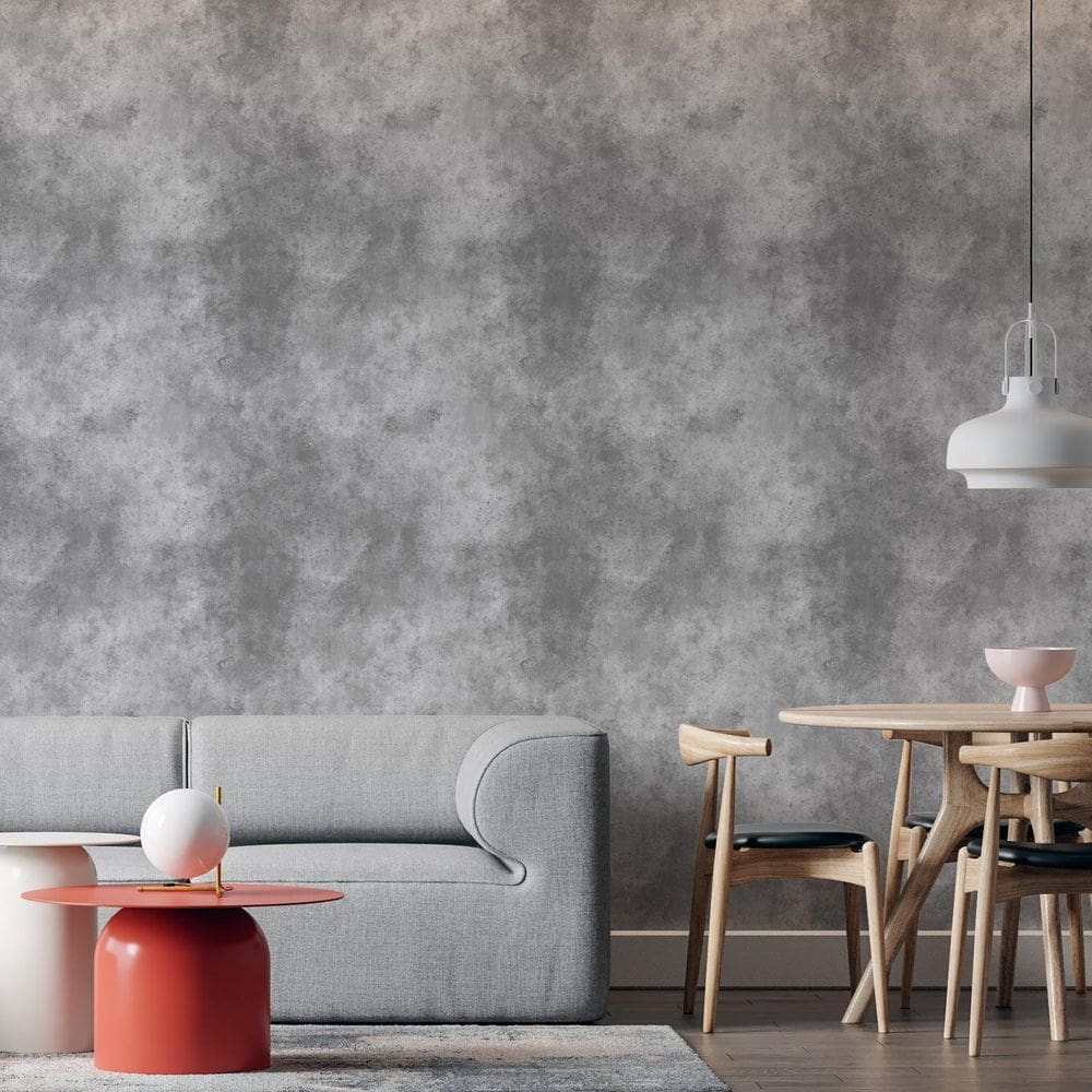 Kit 8 Rolos Papel De Parede Adesivo Cimento Queimado 3,0M