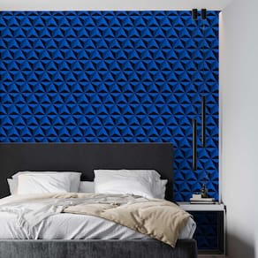 Kit 10 Rolos Papel De Parede Adesivo Tons De Azul 3,0M
