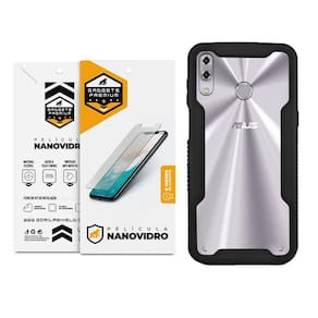 Kit Capa Dual Shock E Pelicula Nano Vidro Zenfone 5 / 5Z
