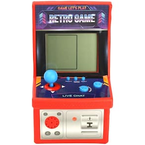 Jogo Mini Fliperama Retrô Portátil Vermelho - BBR Toys