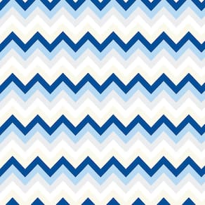 Kit 3 Rolos Papel De Parede Adesivo Chevron Azul Branco 3,0M