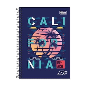 Caderno Espiral Capa Dura 1 Matéria 96 Folhas Califórnia