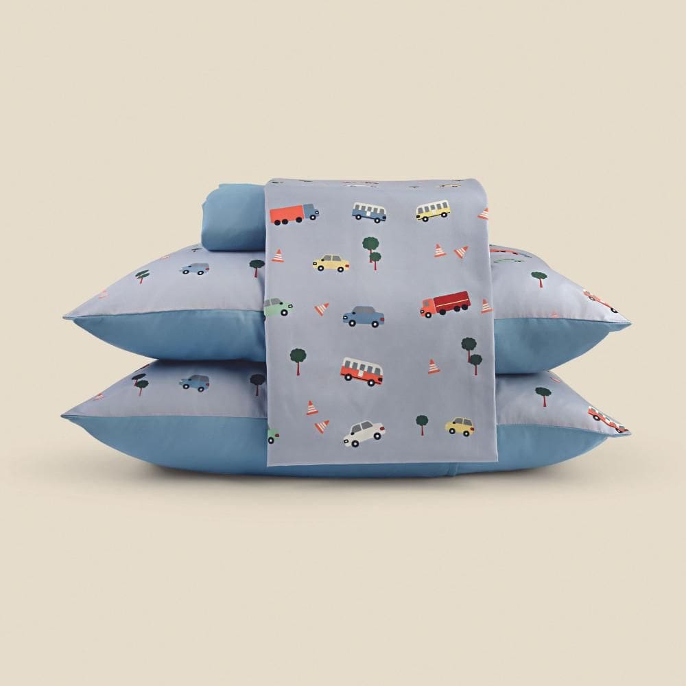 Jogo de Cama Carrinhos Microfibra - A\BABY