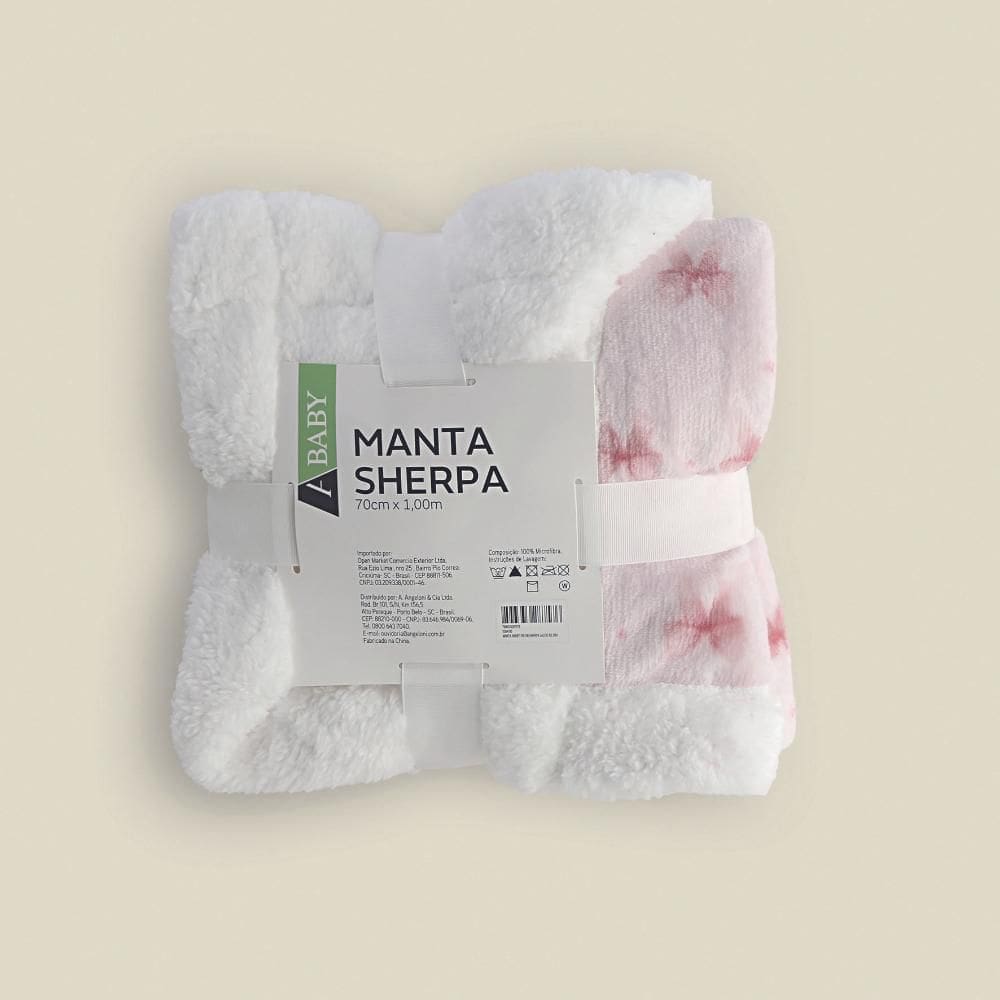 Manta Sherpa Laços Microfibra - A\BABY