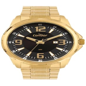 Relógio Condor Masculino Speed Dourado Kit Copc32Cf/K4P