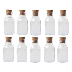 Kit 100 Mini Garrafinhas De Plastico 60Ml Tampas De Rolha