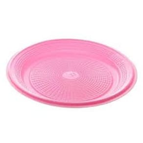 Prata Plástico Colorido 15Cm Para Festa Rosa- 20Un
