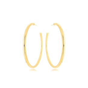 Brinco Argola Lisa Tarraxa Banhada A Ouro 18k