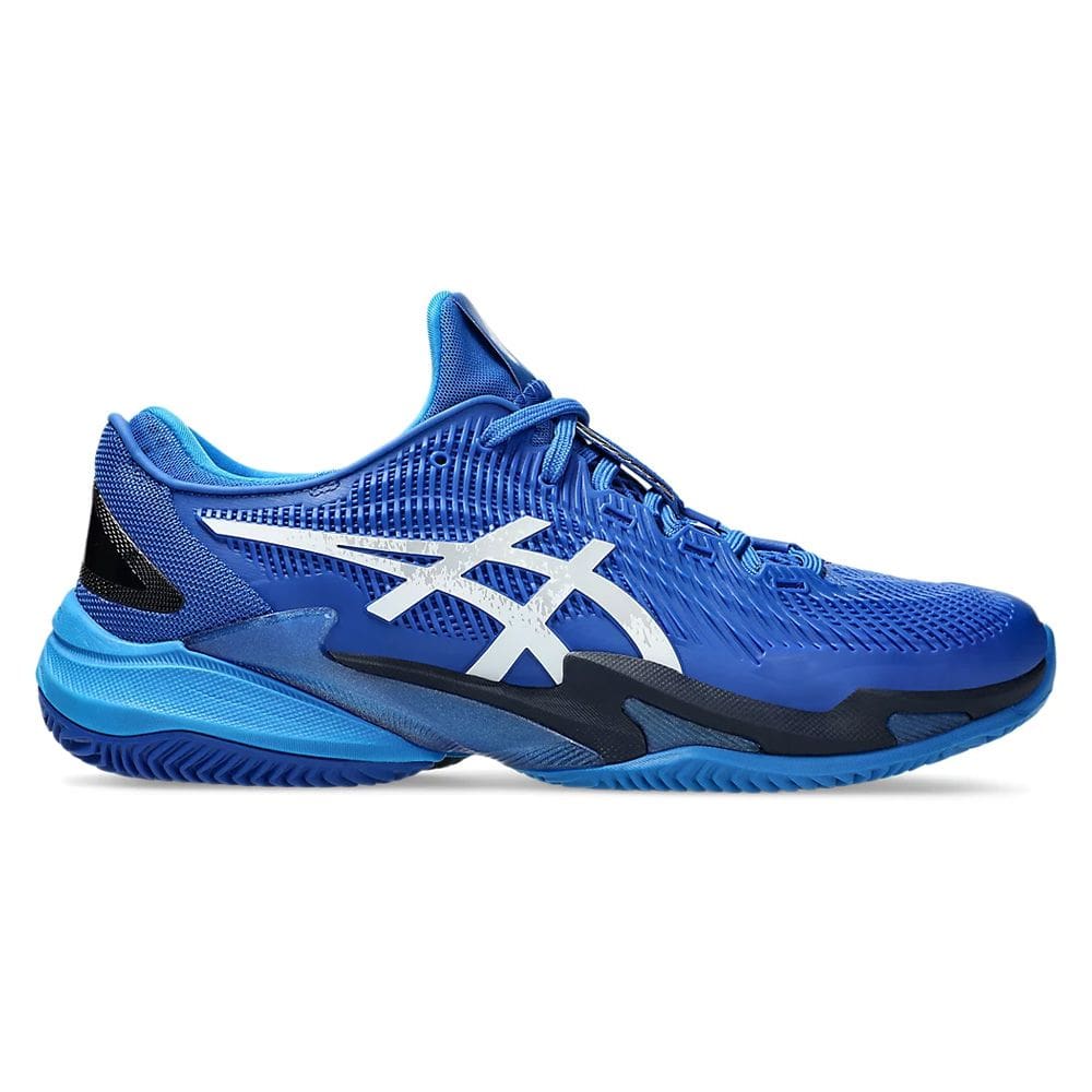 Tênis Asics Court FF 3 Novak Clay Azul e Prata Masculino