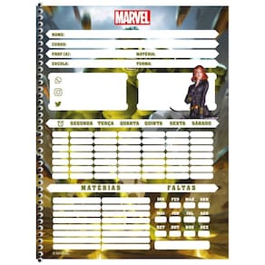 Caderno Espiral Marvel Escolar Motoqueiro E Venon 1 Matéria