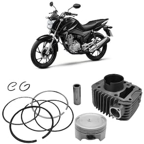 Kit Cilindro Pistão e Anel CG Titan Fan Start NXR 160 2016
