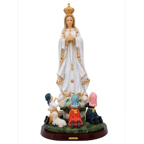 Imagem Nossa Senhora De Fátima Grande 3 Pastores 63cm Resina