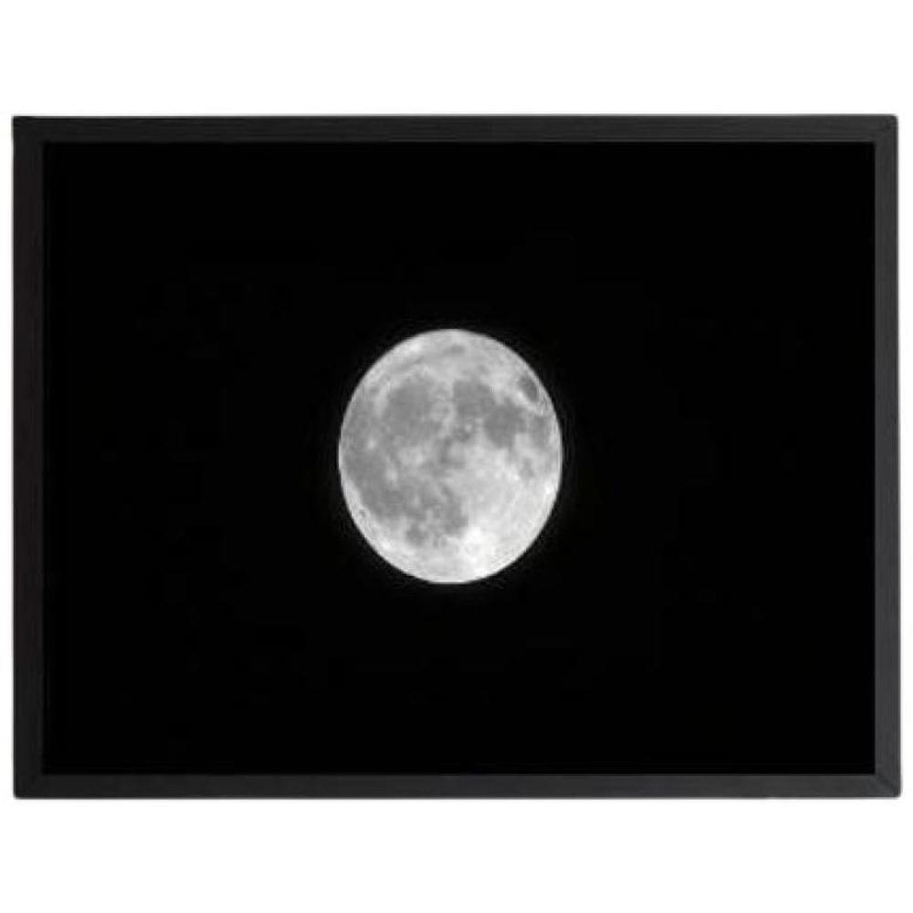 Quadro Decorativo Fotografia Lua Cheia Com Vidro 24X18Cm