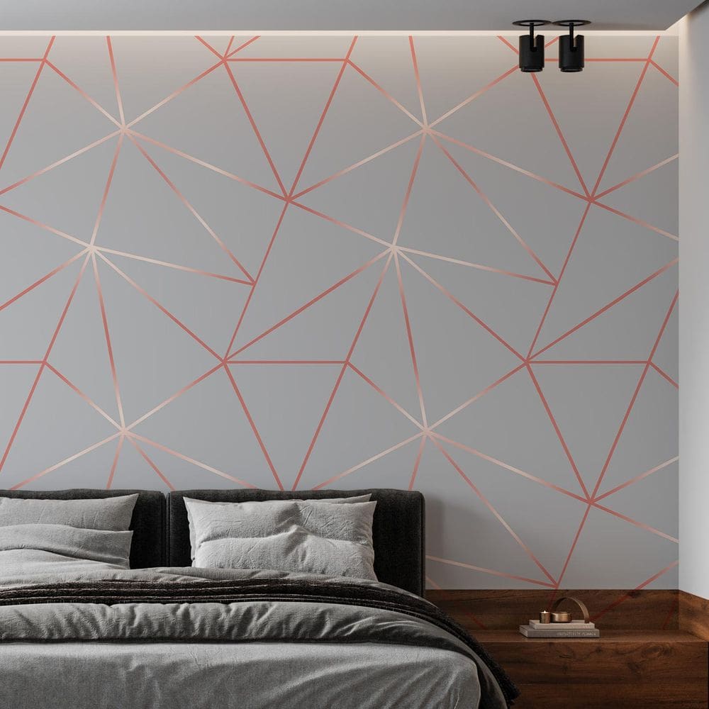 Kit 9 Rolos Papel De Parede Adesivo Zara Cinza Claro 3,0M