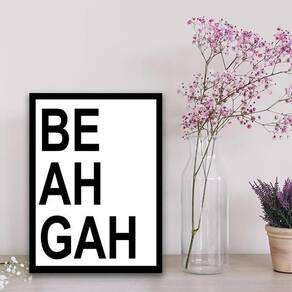 Quadro Beahgah 45x34 cm - Fotográfico, Moldura Preta