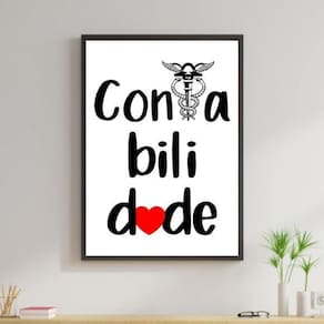 Quadro Profissões - Contabilidade 33X24Cm - Com Vidro