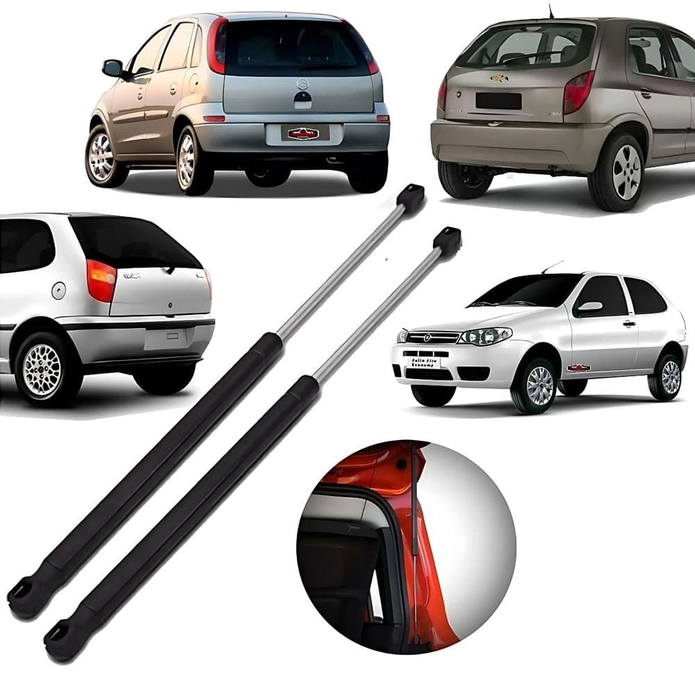 Par Amortecedor Porta Malas Tampa Traseira Celta 00/15 Corsa Hatch 95/02 Palio 96/11