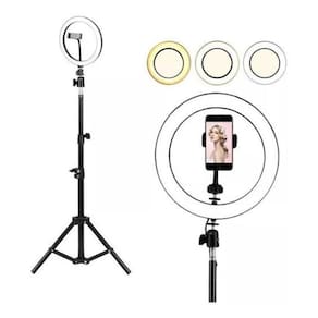 Iluminador Ring Light Anel Luz C Tripé 1,80 30Cm