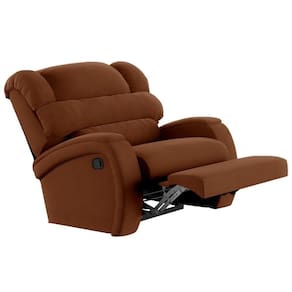 Poltrona Do Papai Reclinável Kalie Manual Gatilho Fh9 Veludo Terracota - Mpozenato