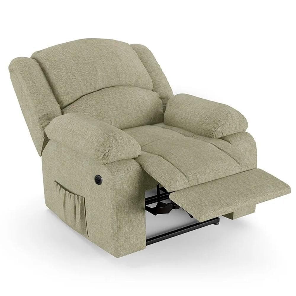 Poltrona Do Papai Reclinável Pietra Power Elétrica Fh9 Linho Bege - Mpozenato