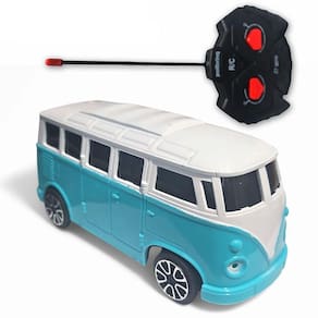 Carrinho De Controle Remoto Perua Kombi Clássico Da Estrada Azul