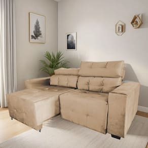 Sofá Retrátil e Reclinável Berlin Sala Quarto 2,00 cacau