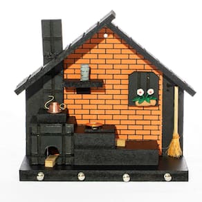 Porta Chaves de Parede Casinha Mineira Artesanal G Laranja