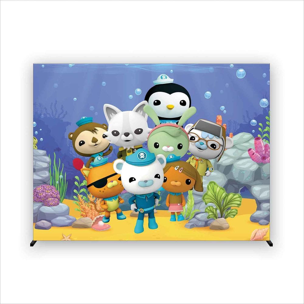 Painel de Festa Retangular Ocotonautas 6,00x3,00 metros - Fera Print