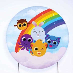 Painel Decorativo para Festa 1,80x1,80 metros Veste Fácil com Elástico Bolofofos - Fera Print