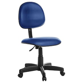 Cadeira Escritório Azul - Viena - Espuma Injetada - Base Aço
