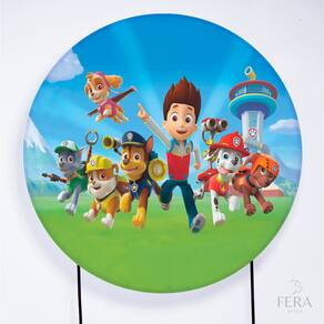 Painel Decorativo para Festa 1,30x1,30 metros Vesti Fácil com Elástico Patrulha Canina - Fera Print