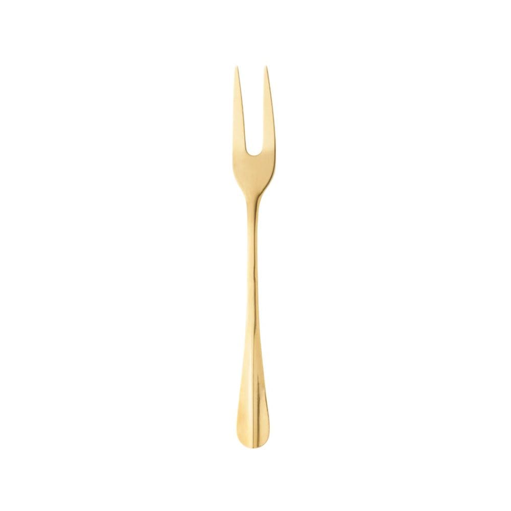 Garfo Dourado Trinchante Assado Positano Utensilios Aço Inox