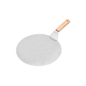 Pa de Pizza Espatula Redonda Inox Cabo Madeira Forno Pizzaria