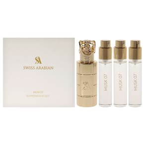 Mini conjunto de presentes unissex Perfume Swiss Arabian Musk 07 com 4 peças