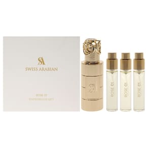 Mini conjunto de presentes unissex Perfume Swiss Arabian Rose 01 3 x 10 ml