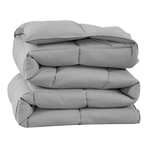 Edredom King Toque de Pluma 260 x 280 cm Ecopluma Camesa Cinza Premium