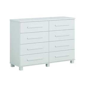 Cômoda para Quarto 8 Gavetas - San Marino-Branco - Móveis Leifer