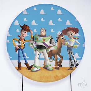 Painel Decorativo para Festa 1,30x1,30 metros Vesti Fácil com Elástico Toy Story - Fera Print