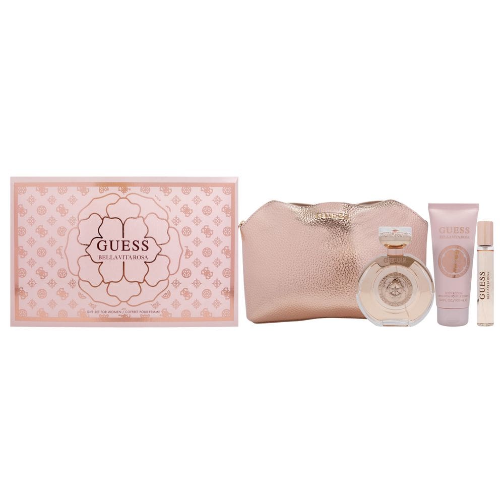 Conjunto de presente Perfume Guess Bella Vita Rosa para mulheres com 4 peças