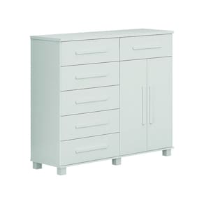 Cômoda para Quarto com Sapateira 6 Gavetas - São Paulo-Branco - Móveis Leifer