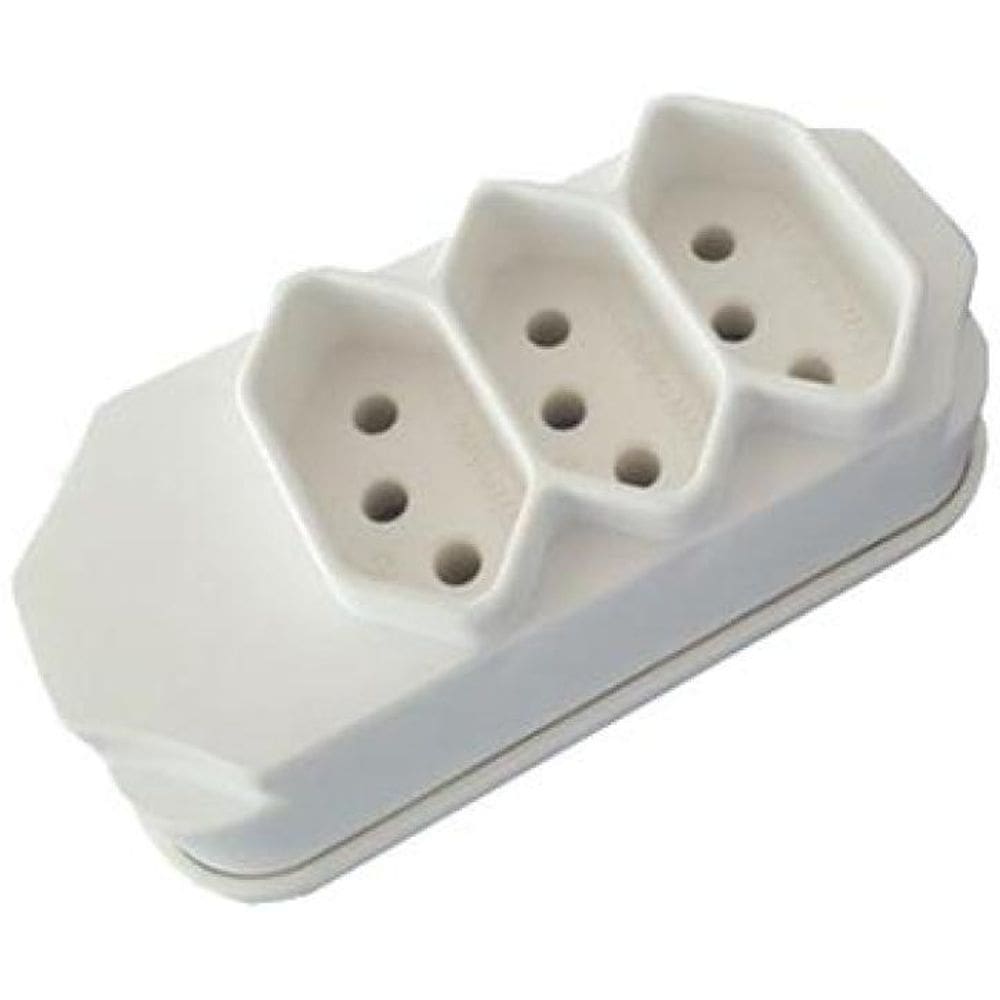 Adaptador Elétrico De Tomadas Branco  Celuz
