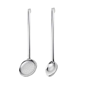 Colher e Escumadeira Inox Utensulio Buffet Restaurante 50cm